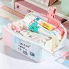 Large Capacity Pen Bag Large Opening Pencil Pouch Kawaii Stationery Bag  Students