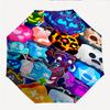 Модный автоматический складной зонт Blox fruit с открытием/закрытием. Портативный и складной, идеально подходит для подарка, путешествий и повседневного использования.