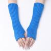 Fingerless Long Wrist Gloves White Black Ankle Wrist Sleeves Fashion Elbow Mittens  Girl Boys