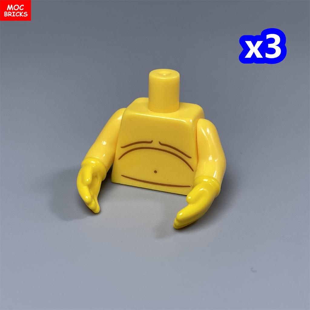 MOC Блоки Желтые Руки Ноги Держат Младенца Младенец 4СМ Фигурка Тело Одежда Аксессуары Собранные Строительные Кирпичи Игрушка Дети Пластиковый Материал Кукла