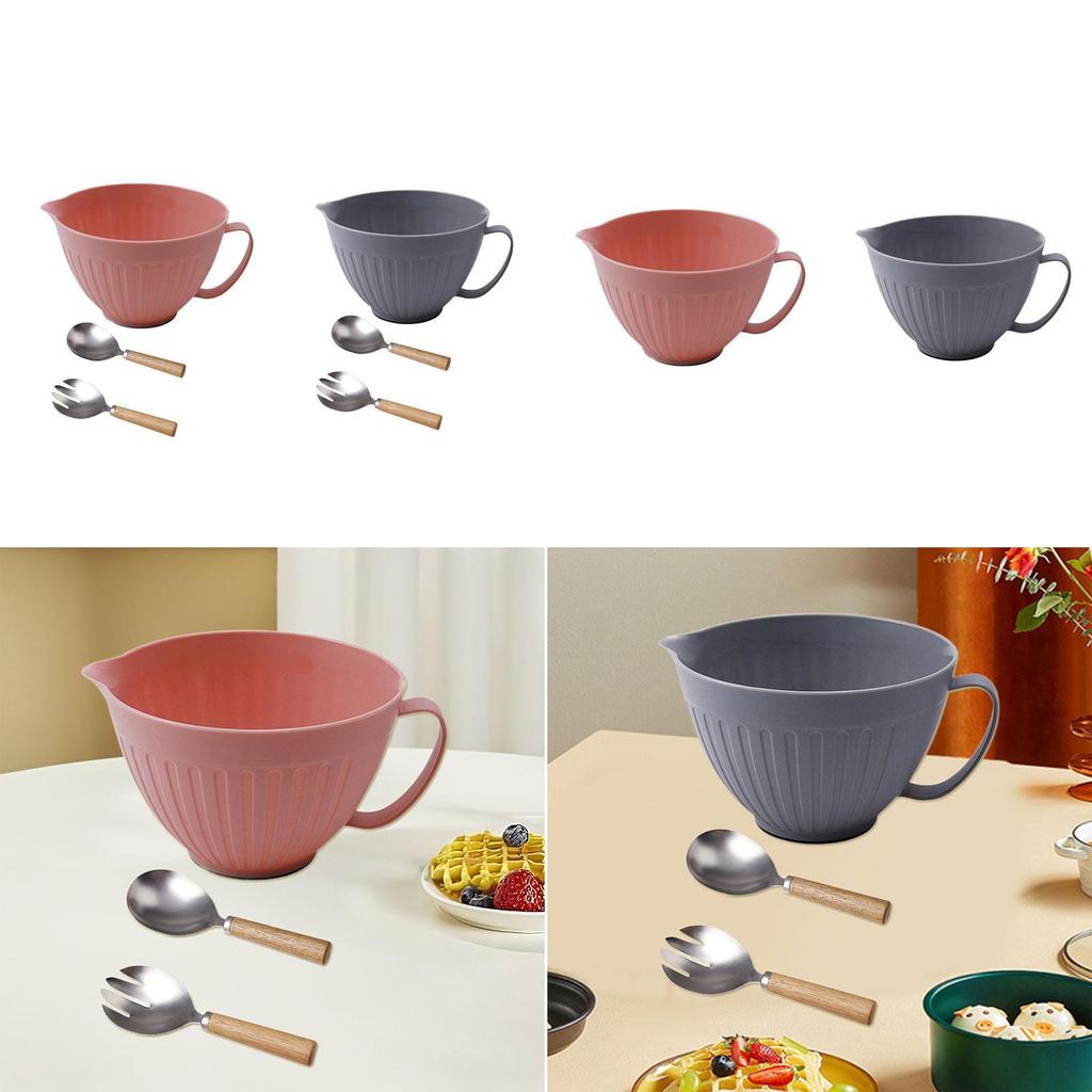 Миска для смешивания Миска для теста с поверхностью для выливания Защитная крышка Салатница Сервировочная миска