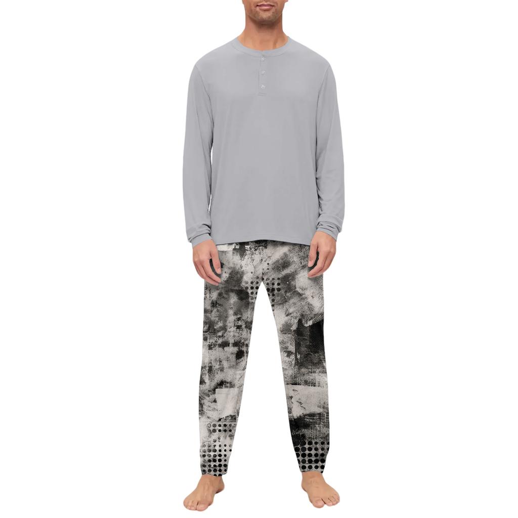 Men's Pajama Set, Long Sleeve And Long Pants, Two-piece Set