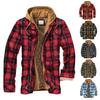 Стильный 3D-узор, сохраняющий тепло, темперамент, клетчатая рубашка на шнуровке, куртка, уличная одежда, мужское пальто