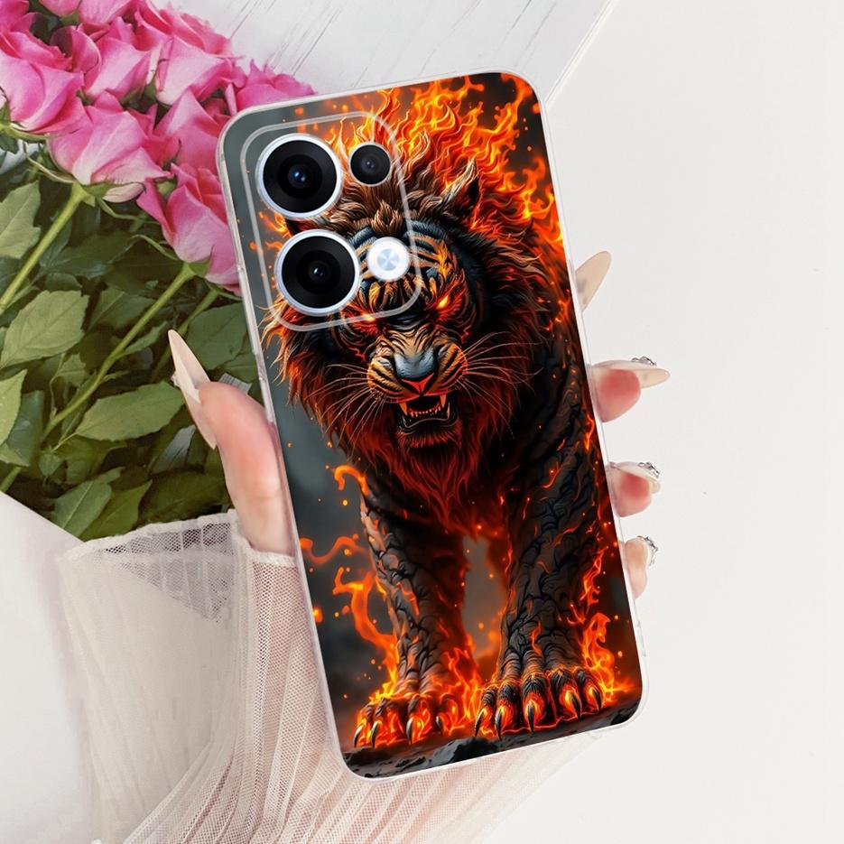 For Oppo Reno13 Pro Case CPH2697 Luxury Flowers Butterfly Painted Cover Soft Slim Phone Case For Oppo Reno 13 Pro Reno13 5G Bags