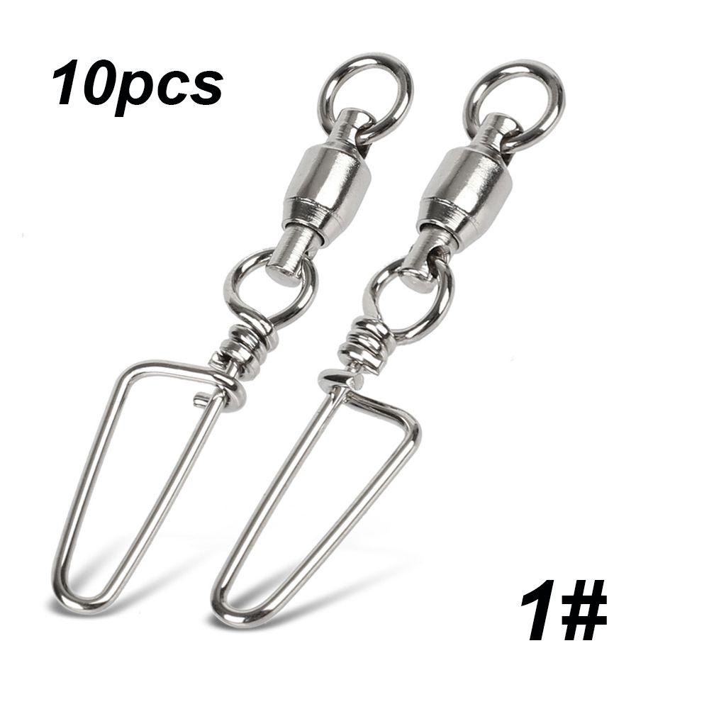 Ring Size 0# To 8# Heavy Duty Ball Fishing Snap Connector with Pin Bearing Barrel Rolling Swivel