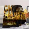 Once Upon a Time in America pattern Flannel Blanket, High quality Comfortable for All Seasons, Home Decor, Warmth and Comfort, Perfect for Gifts.