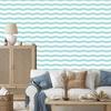 White and celadon striped wallpaper for living room and bedroom 50x1000