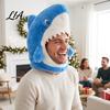 Adjustable Costume Hood for Halloween Shark Hat Mask Adults/Kids, Funny Plush Headgear, Parties Theme Photo Prop Versatile Headgear Carnival