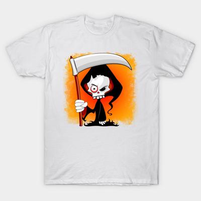 Футболка женская Grim Reaper Creepy Cartoon Character Harajuku Print Kawaii футболка летняя женская футболка с коротким рукавом топ футболка