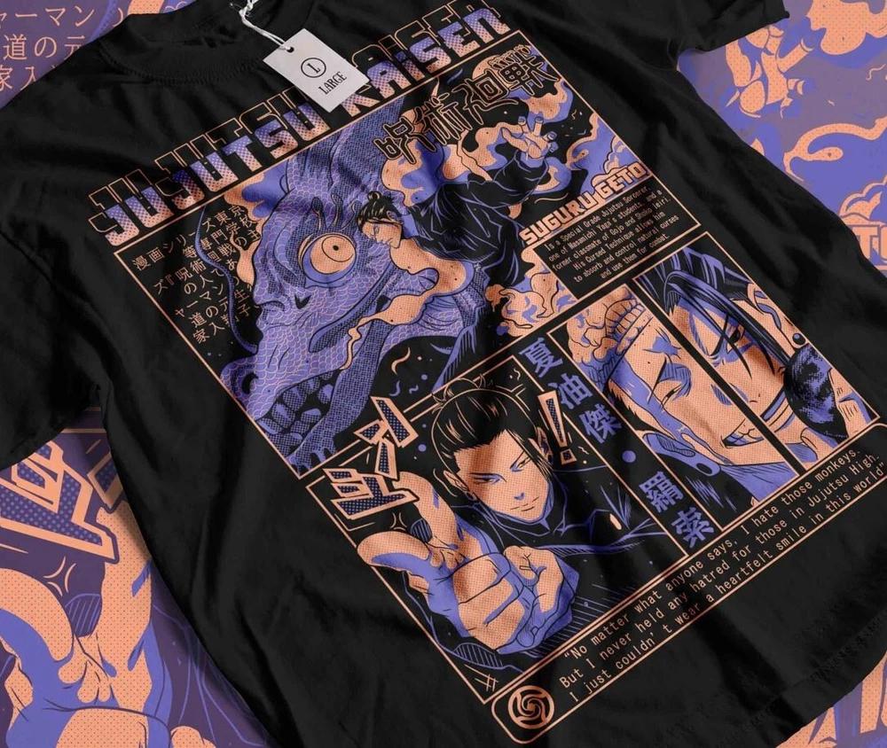 Geto Tshirt Jujutsu Kaisen Suguru Gojo Satoru JJK Girl Horror Anime All Sizes