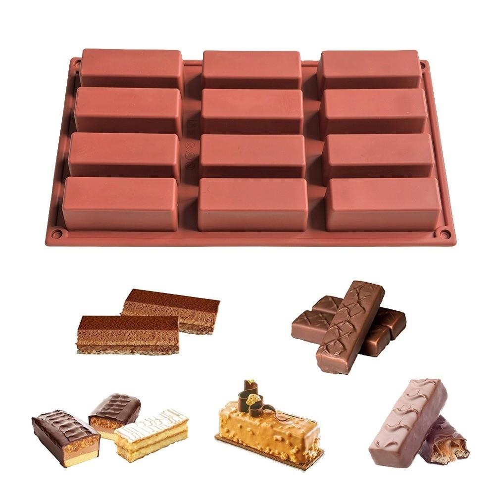 DIY Chocolate Bar Mold Rectangle Granola Bar Pan Flexible Ice Mold Homemade Snacks