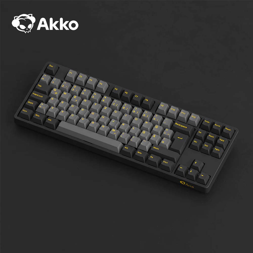 Akko Black & Gold 5087S ISO DE Layout Wired Tenkeyless Mechanical Keyboard