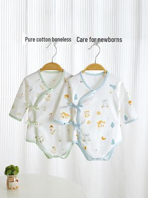 Baby Romper: Боди с длинным рукавом из чистого хлопка для новорожденных, подходит для весны, осени и лета - носка в четыре сезона