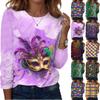 Long Sleeve Shirts For Women Cute Print Graphic Tees Blouses Casual Plus Size Basic Tops Pullover