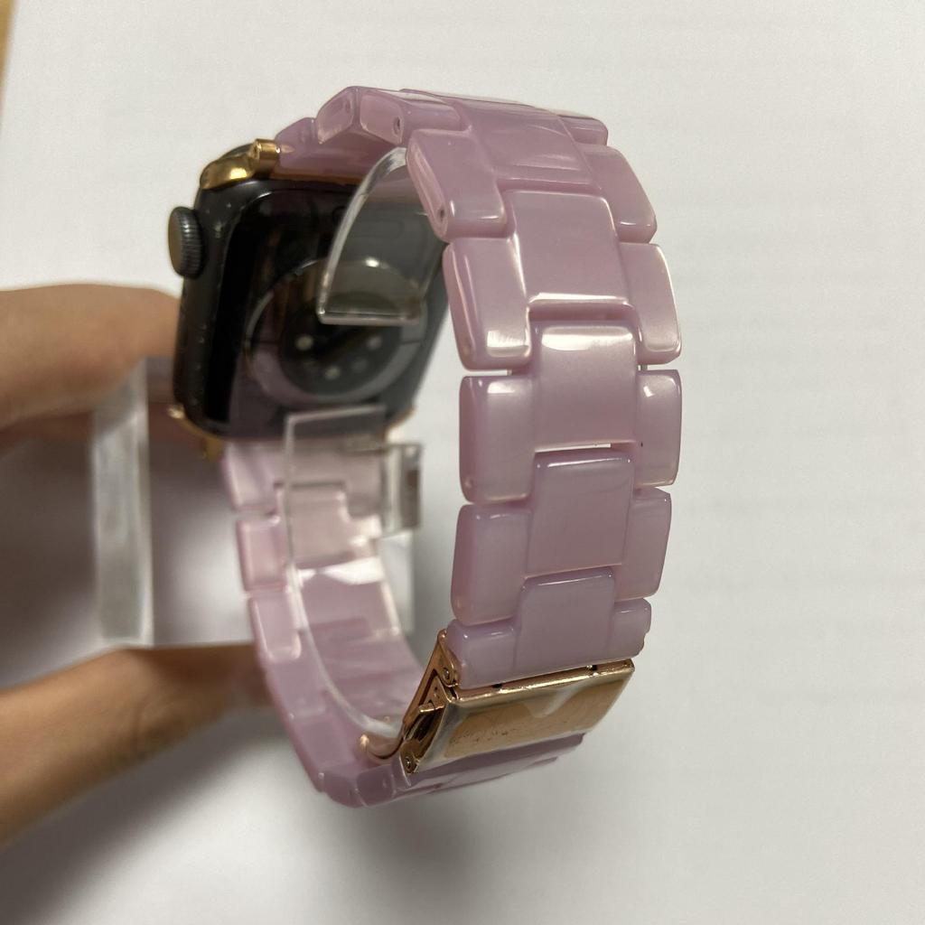 "Compatible Resin & Rubber Strap for Apple Watch 42mm/46mm"