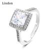Классическое кольцо Lindon из медного сплава с цирконием, женские ювелирные изделия, свадебный подарок для вечеринки