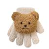 1 Pair Warm Otudoor Kids Glove for Boy Girl 3D Cute Cartoon Bear Glove for Toddler Sweet Autumn Winter Thicken Warm Baby Glove