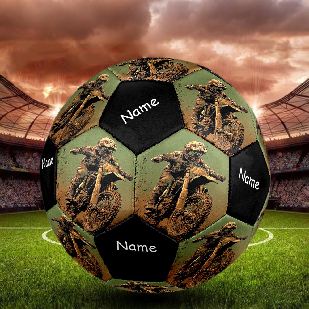 Custom Name off road motorcycles Theme Size 5 Soccer Ball, Suitable for Both Indoor and Outdoor Matches, a Gift Suitable for Everyone.