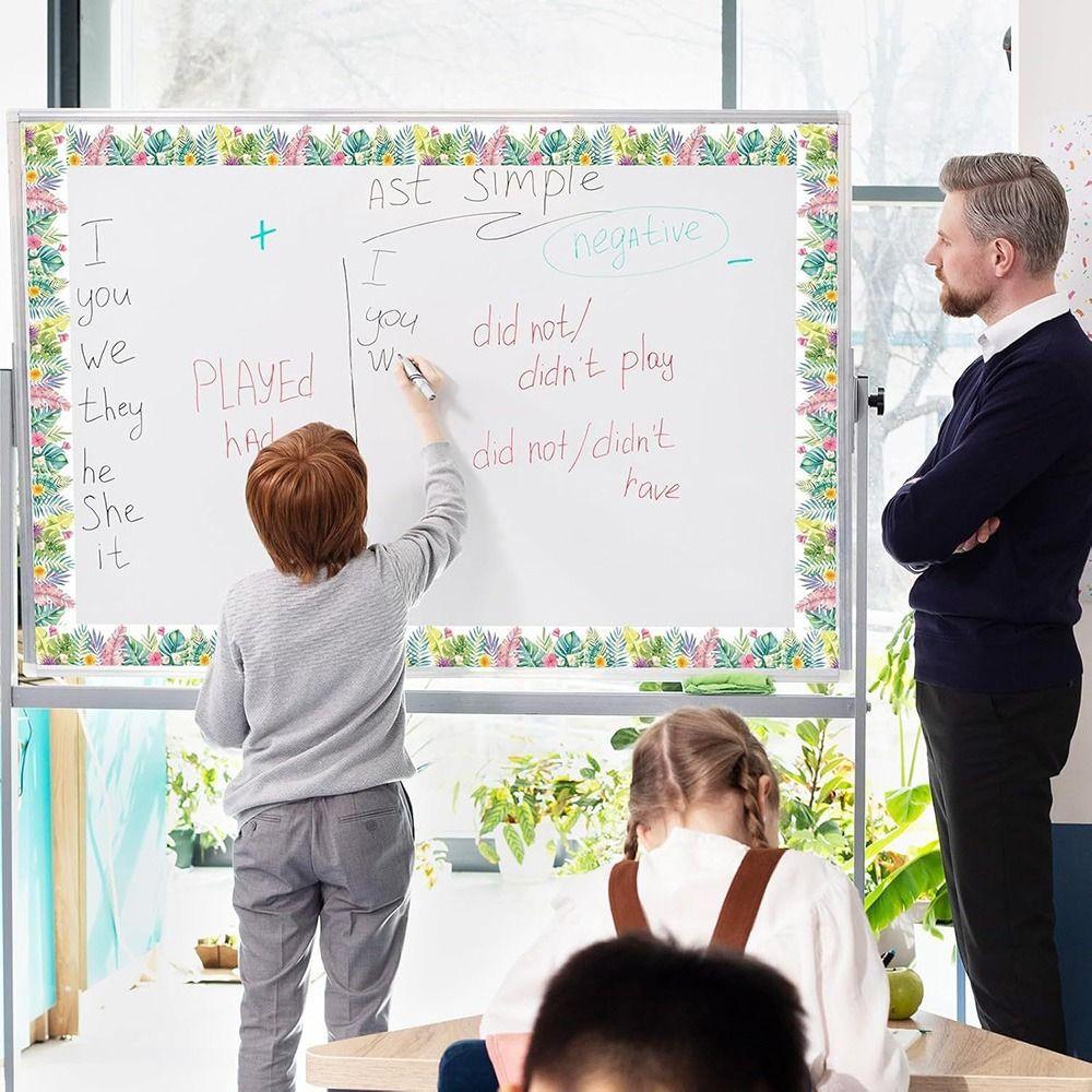 5m/10m Chalkboard Decorative Sticker Plant Poster Border Stickers Blackboard Decoration