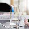 Vase Glass Stylish Single Stem Simple Flower Container Transparent Base Decorative Home Decor Height 15CM
