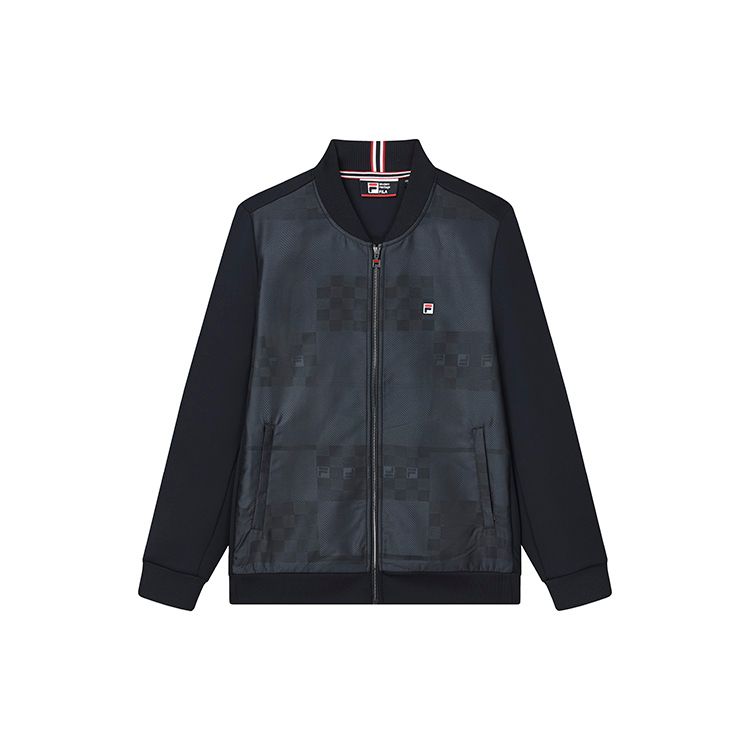 Fila Спортивное лого Повседневная вязаная куртка Мужские куртки Legendary-Blue F11M211508F-NV