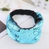 Женская повязка на голову Двусторонняя повязка с блестящими пайетками Эластичная фиксация волос Декоративное украшение Аксессуары для волос