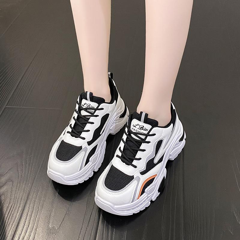 Женские кроссовки «папины» 2025 лето новая платформа-маффин интернет-знаменитость сетчатые туфли модные повседневные спортивные дышащие одинарные туфли