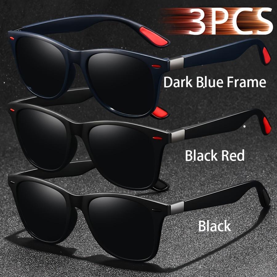 3 шт. Модные ретро мужские женские общие квадратные солнцезащитные очки Классические очки для вождения, рыбалки, путешествий, для тропического пляжного отдыха