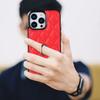 Suitable for iPhone14 mobile phone case 13Pro Xiaoxiangfeng ring bracket case 14plus Japanese and Korean rhombus leather pattern