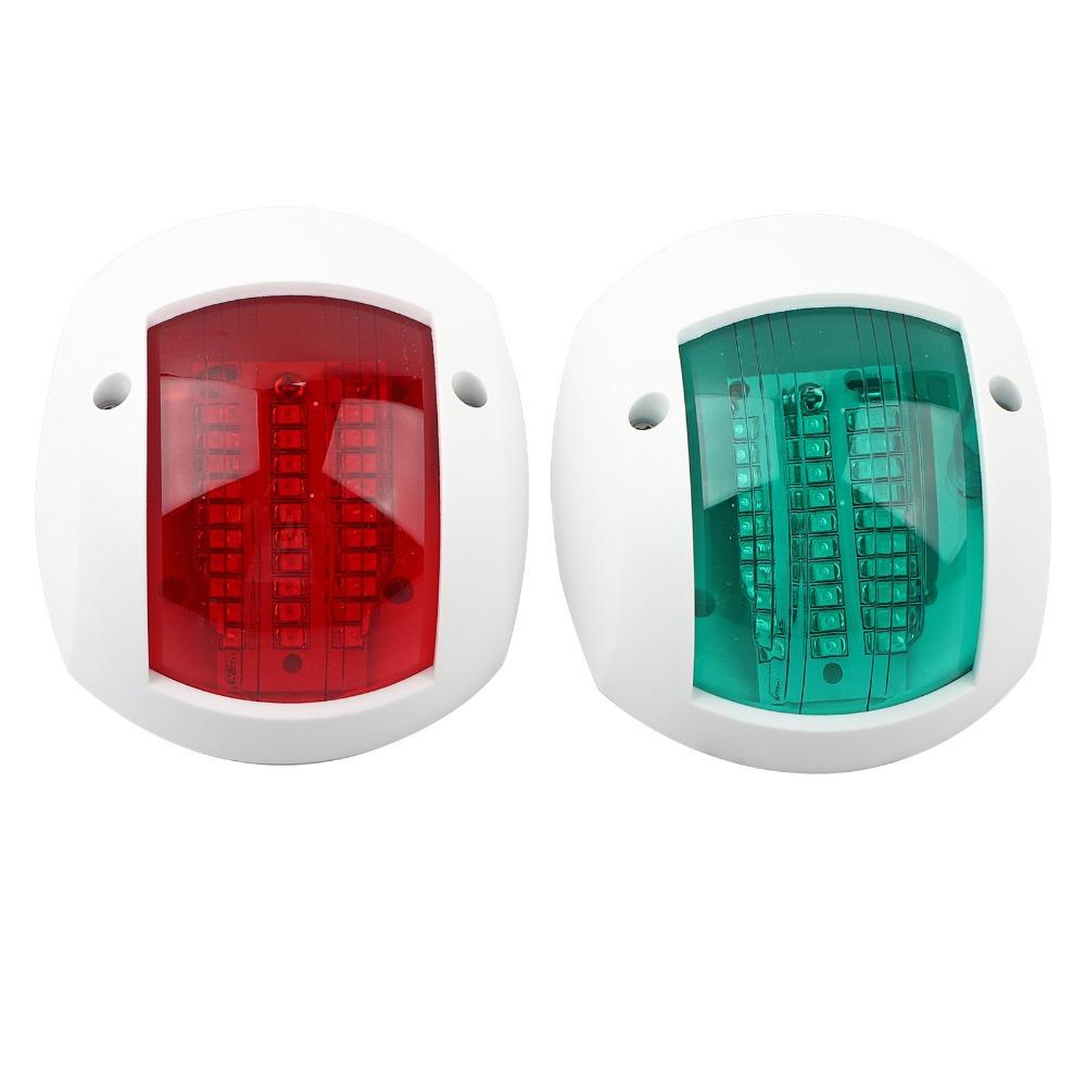1Pair 3W Signal Lamp Red Green LED Marine Navigation Light Spherical Navigation Light Boat