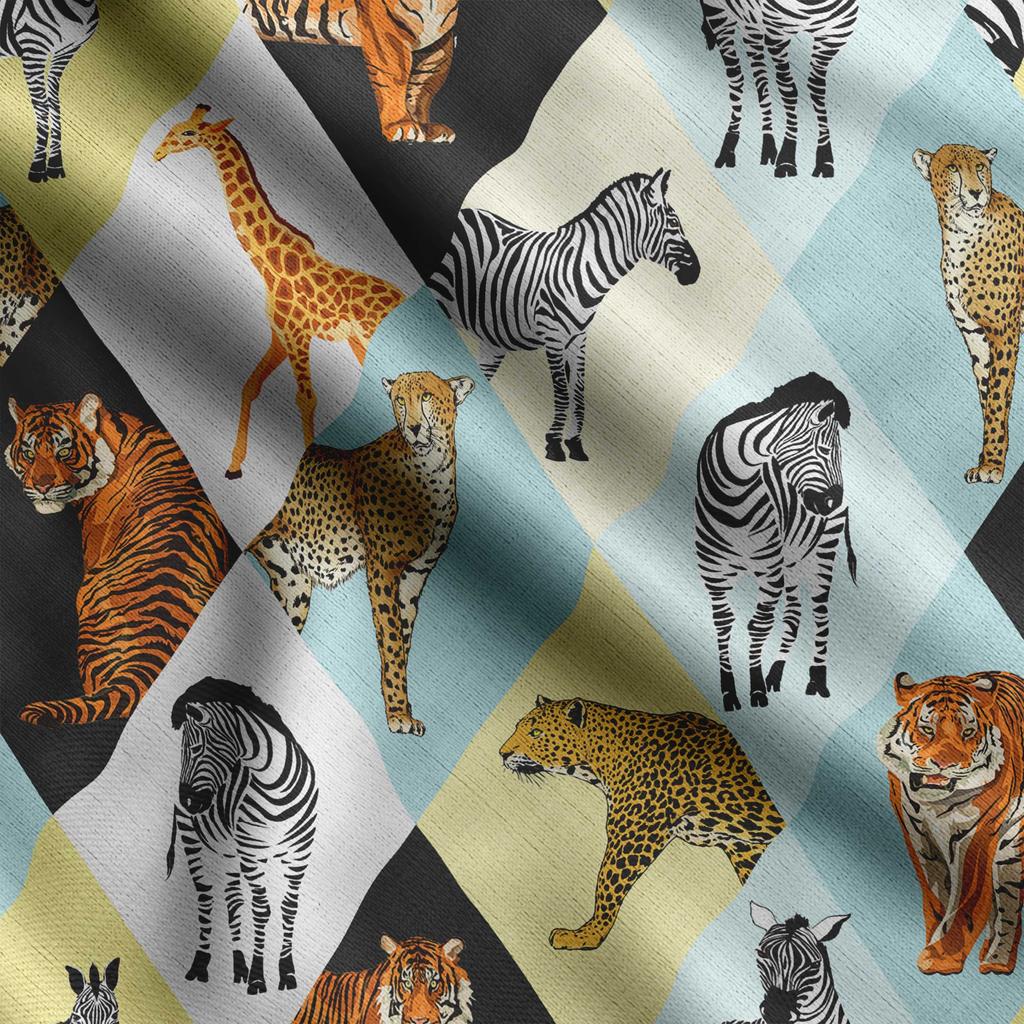 Soimoi Животный принт, хлопковый батист, ткань для квилтинга, продаваемая во дворе, ширина 42 дюйма, хлопчатобумажная ткань средней плотности, швейные принадлежности, бежевый и