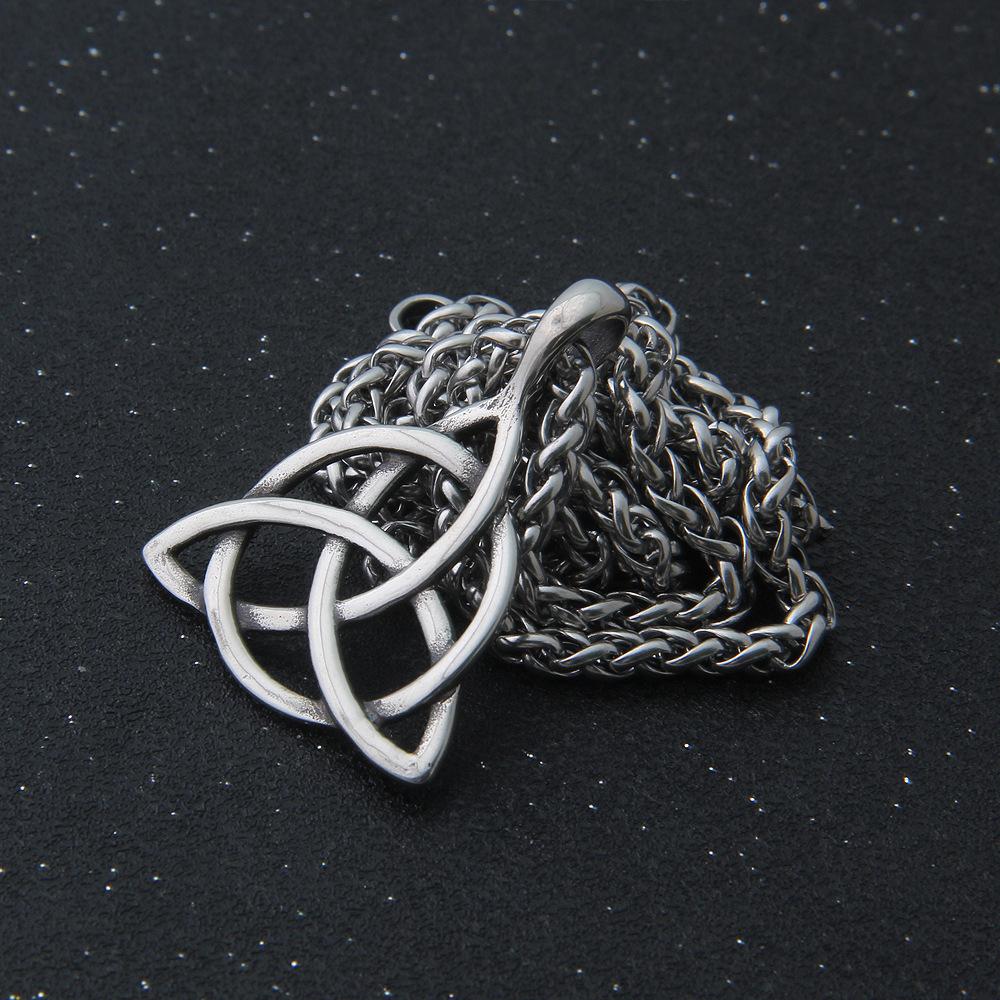 Подвески с кельтским узлом, подвески с тройным узлом викингов для мужчин, повседневные мужские украшения из нержавеющей стали
