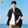 JEANSWEST LIFE Мужская охлаждающая повседневная рубашка с коротким рукавом из ледяного шелка