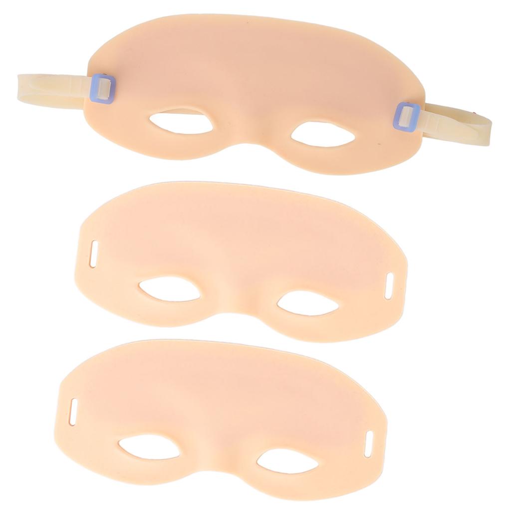 3 шт. Силиконовая плюшевая кожа для практики микроблейдинга с эластичной регулируемой лентой, носимая повязка на голову для практики татуажа бровей