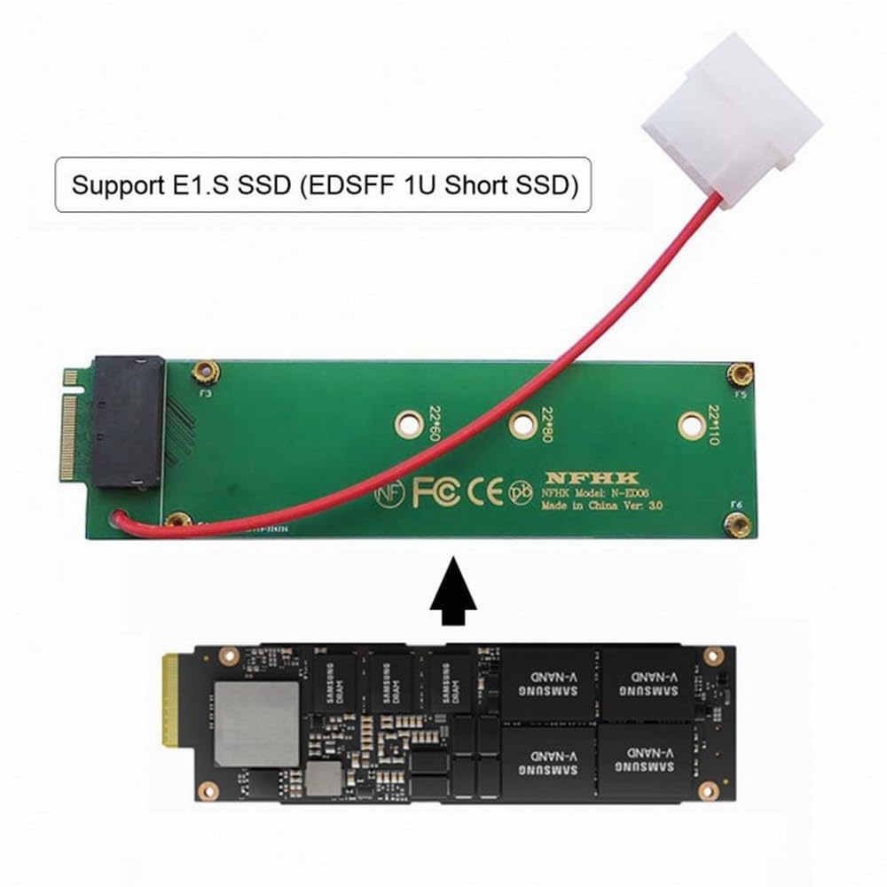 Адаптер CY Линейка 1U GEN-Z EDSFF Short SSD 1C 4X E1.S к NVMe NGFF M-Key 4X Адаптер-носитель для хоста с блоком питания
