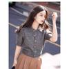 Осенний новый шерстяной вязаный свитер женский кардиган короткое пальто высококачественный вязаный свитер женский ретро топ