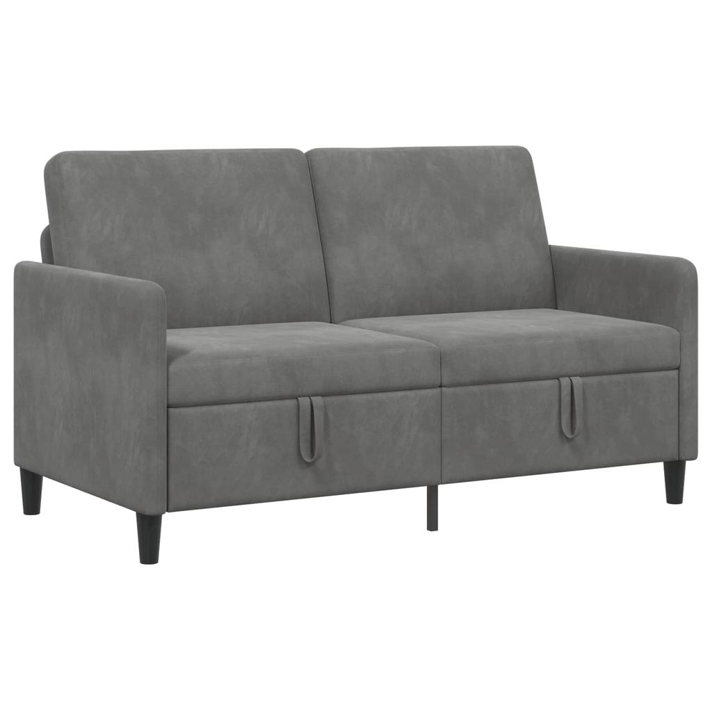 Storage Sofa in Dark Grey 152 x 78 x 87 cm Polyester