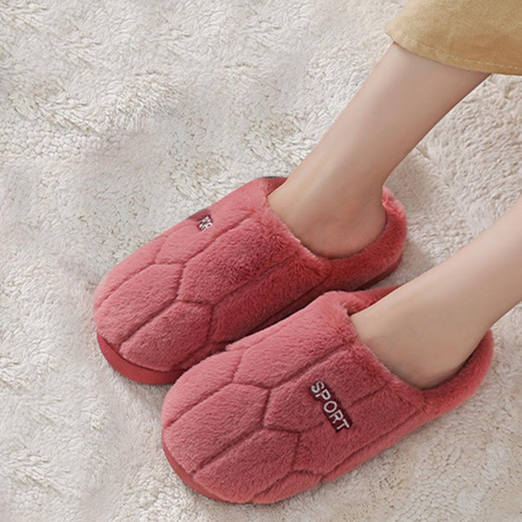 Order Two Size Up Women's Slippers Autumn Warm Plush Slipper Bedroom Ladies Comfortable Soft Cotton Shoes