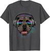 Music Pit Bull DJ Graphic Print Men's Cotton Crew Neck T-Shirt Summer Trip Tee