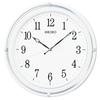 KX231W Analog Wall Pearlescent Radio-Controlled Clock, White,