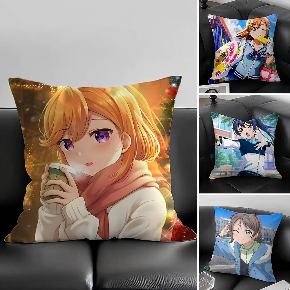 1pc Anime Love Live! Pillow Case Fashion Square Pillowcase Bedroom Sofa Room Ins Decoration Leisure