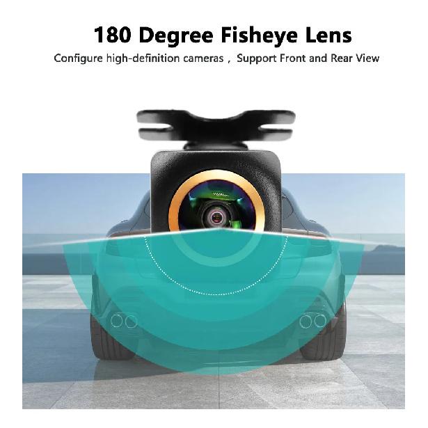 QMKJ AHD CVBS 1080P Full HD Широкоугольная камера заднего вида 180 градусов Ночное видение Золотой объектив «Рыбий глаз» Камера заднего вида для автомобиля