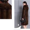 Ladies Clothes Imitation Mink Fur Coat Ladies Collar Long Coat Ladies Winter Large Size Tops