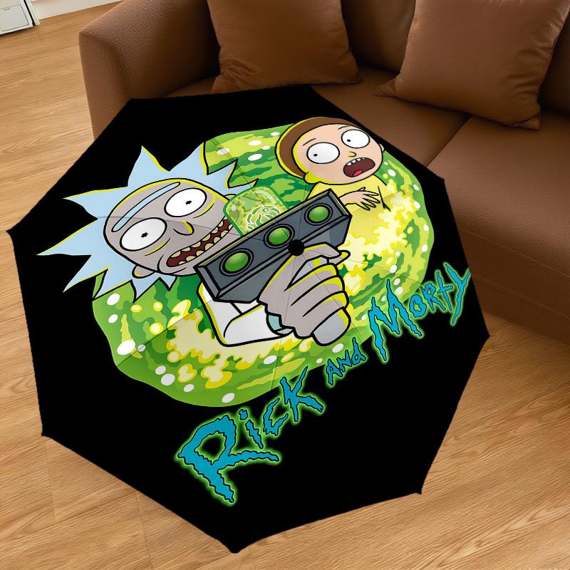 1PC Warner Rick Morty Automatic Open/Close Umbrella with Windproof, 105-Rib Sturdy Canopy, Durable Ribs1322A