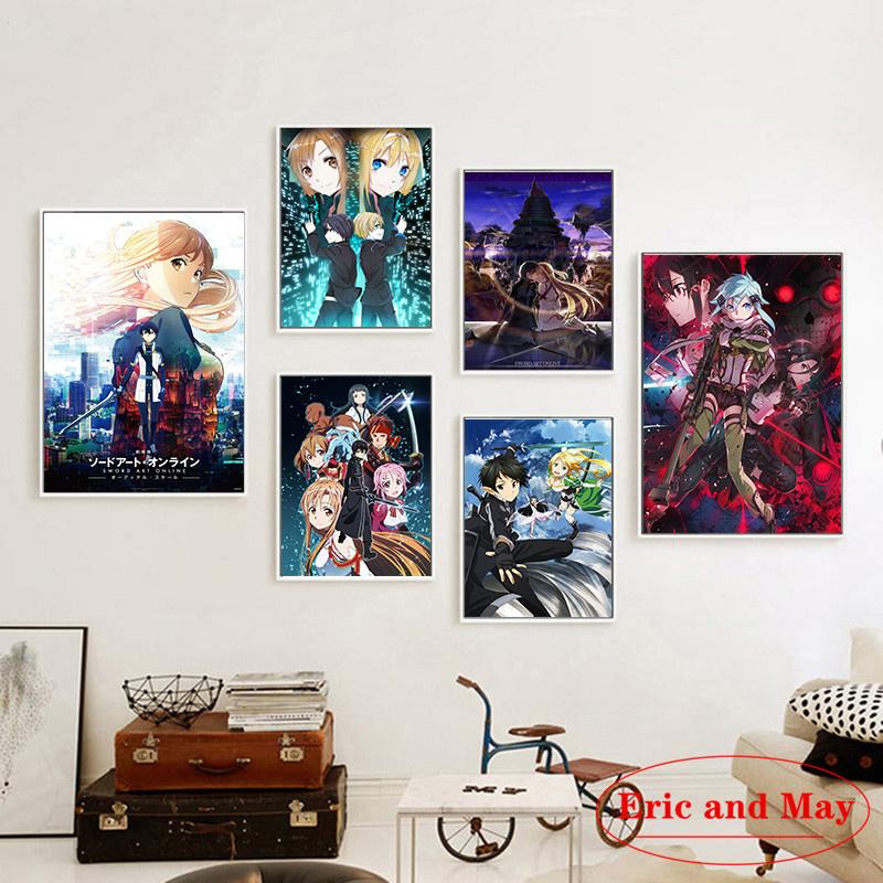 Sword Art Online японское аниме ретро постер домашний декор Cuadro Decorativo
