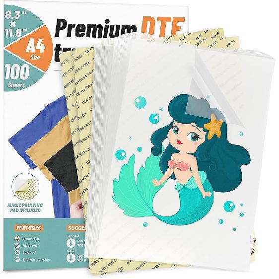 Пленка для DTF-переноса KASYU, 50 листов 8.5"*11" Бумага DTF с Smart Printing Pad для всех сублимационных и DTF-принтеров, Пленка DTF для сублимационного хака, Обновленная