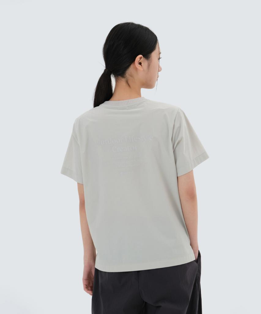 SNOWPEAK APPAREL Тонкая технологичная женская базовая футболка с коротким рукавом (S25Mwsts33) Светло-бежевый