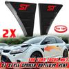 2 шт. Спойлер бокового крыла автомобиля, вентиляционное отверстие, подходит для Ford Focus MK2 MK3 RS Racing, отделка воздушного потока, крыло, значки, стиль ST