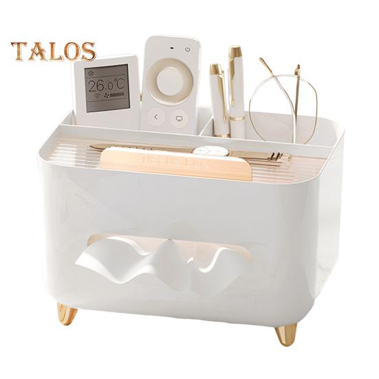 Многофункциональный держатель для крышек коробок салфеток с отделениями для хранения, вместительный прямоугольный органайзер для салфеток