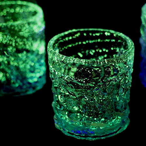 Стакан для виски Kubakasa Ryukyu Glass - Сувенир с Окинавы - Стекло 'Светлячок Коралл' с Флюоритом - Светится в Воде